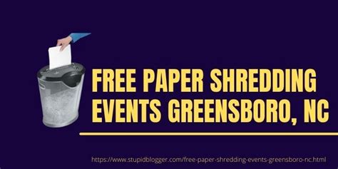 Shred-a-thon in Holly Springs Saturday, September 16, 2023, from 730 a. . Free shredding events greensboro nc 2023